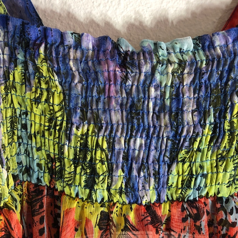 Multi-Color Maxi Sundress - Vibrant Rainbow Print - Picture 5 of 5